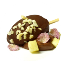 esquimau enrobé de chocolat avec parsemage crispies