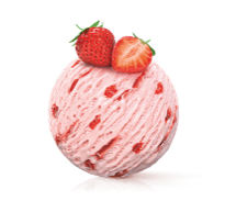 sorbet fraise avec inclusion crispy fraise